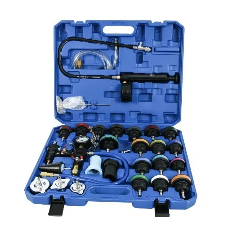 28PCS Radiator Leak Tester Coolant Vacuum Refill Tool Kit, Cylinder Pressure Gauge Set Automotive Cooling System Repair Tools