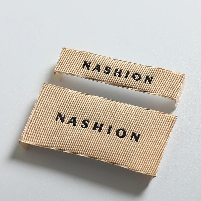 شعار مخصص الملابس طوق التسمية المنسوجة نسيج القطن الحرير التسمية الرئيسية طباعة شعار تخصيص شعار الملابس التسمية #3