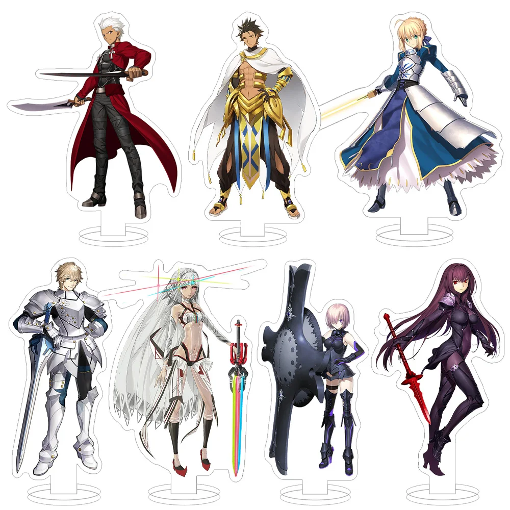 Fate/Grand Order Altria Pendragon Gilgamesh Mash Kyrielight Ishtar Scáthach Anastasia Altria Caster figura de Anime soporte acrílico