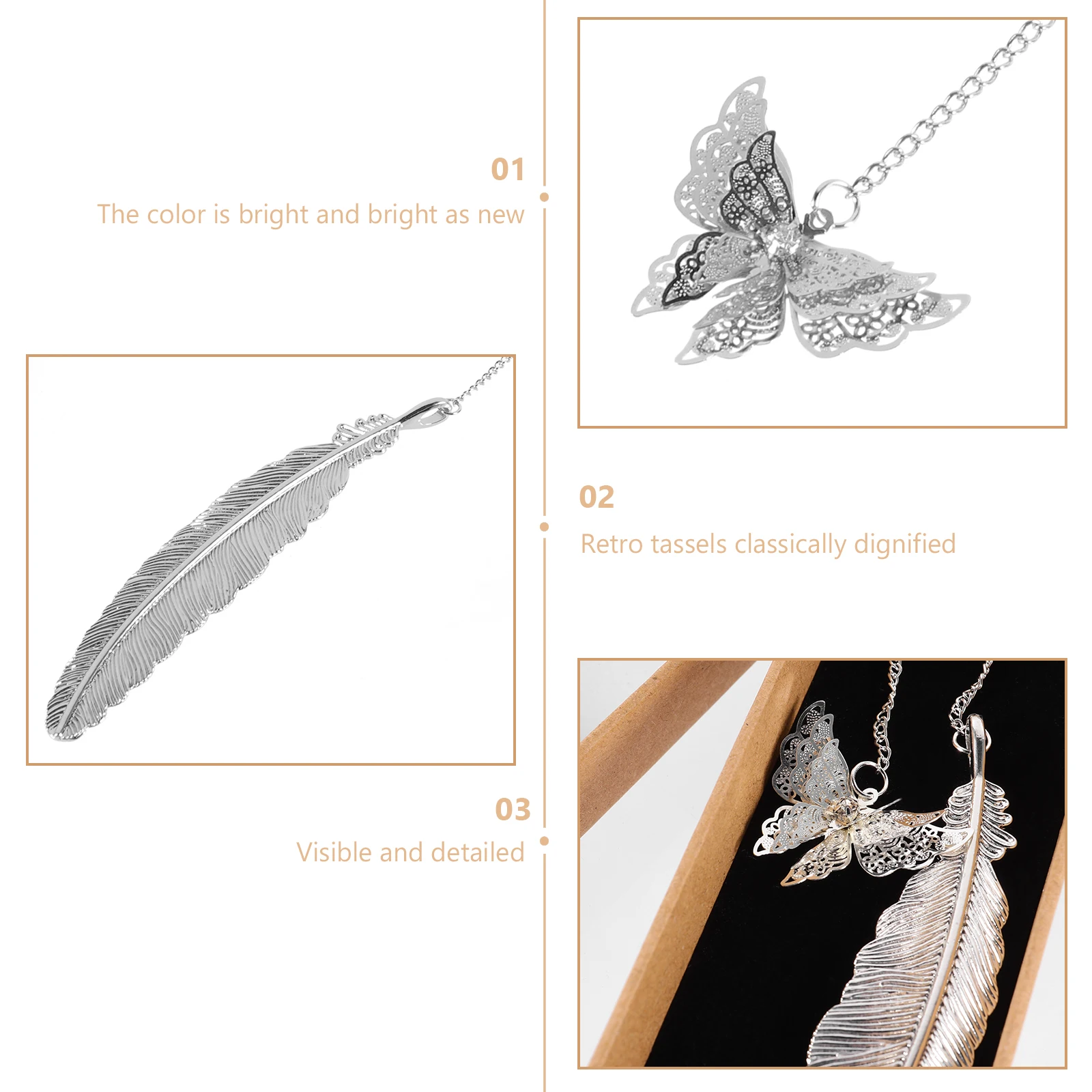 Metal Bookmark Chinese Style Exquisite Vintage Bookmarker Zinc Alloy Brass Shape Smooth Round Hollow Design