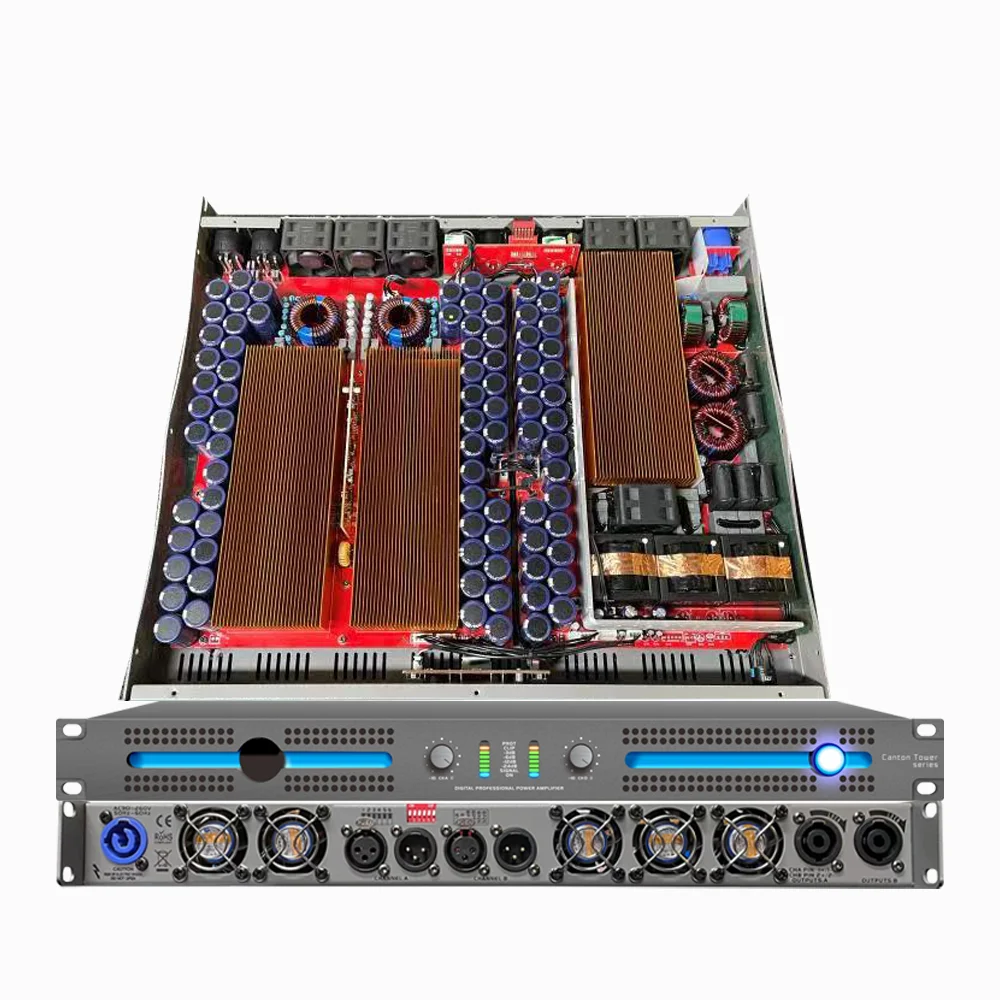 SenMicre-Amplificateur de puissance numérique professionnel CT2.20, 2 canaux, 2x2000W, 8Ohm, 1U Line Array, Subwoofer DJ, Médailles