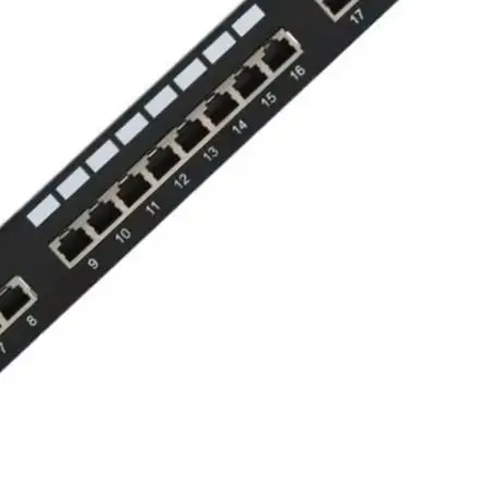 24 Port Cat6 Shielded Patch Panel for Server Room Rack Mount Wiring Electrostatic Coated Cold Rolled Steel Black