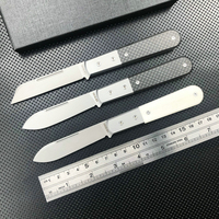 Trskt DC53 Folding Knife,Cool Camping Knives,Flipper Hunting Survival Knife Pocket Jack Knife Edc Ox bone/ Carbon fiber Handle
