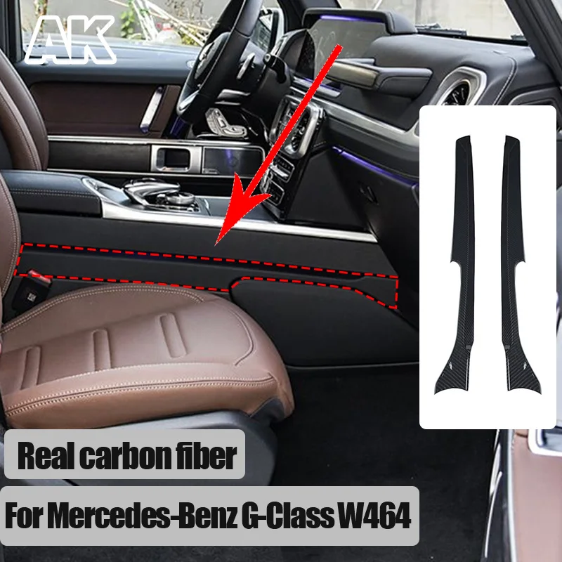 

Для Benz G-Class 2019-2024 гг. Нижние декоративные полоски из настоящего углеродного волокна с обеих сторон переключения передач Детали модификации салона автомобиля