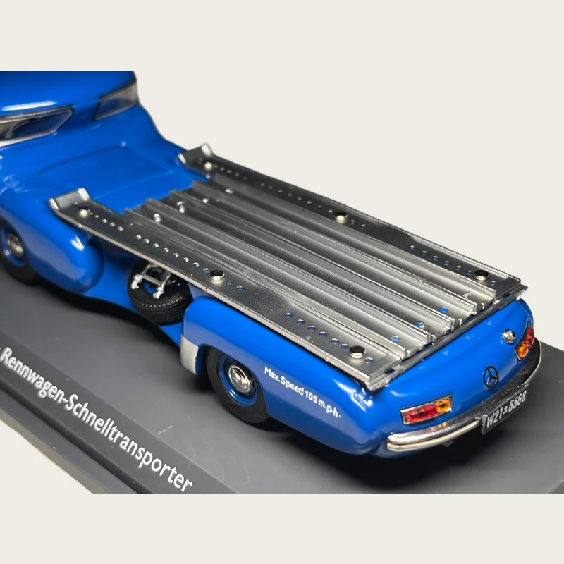 Schuck Diecast 1/43 مقياس مرسيدس بنز الراتنج نموذج سيارة بنز الأزرق معجزة شاحنة 1955 لعب المركبات لعبة لصبي هدية الصندوق الأصلي #5