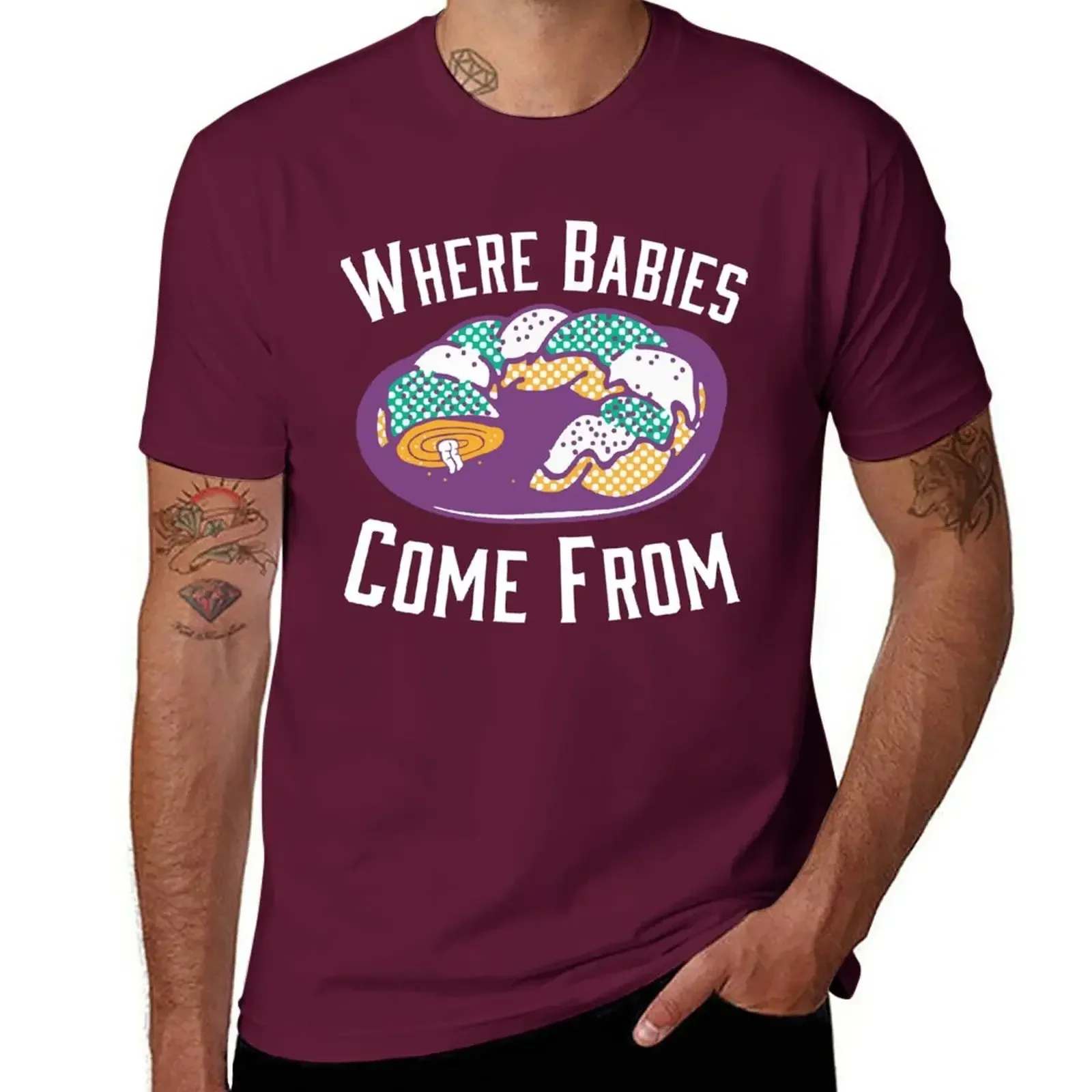 New where babies come from mardi gras king cake T-Shirt Short t-shirt cute tops mens graphic t-shirts pack Plus Size Clothes .