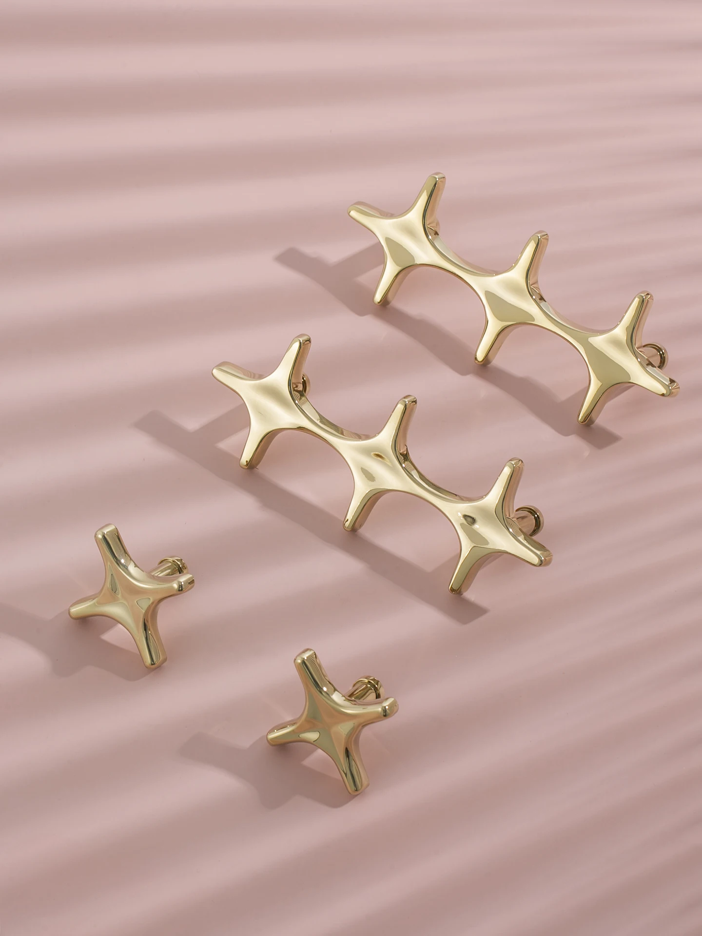 

Simple Light Luxury Gold Cabinet Pulls Door Handle Wardrobe Door Shoe Cabinet Cross Handle Furniture Hardware