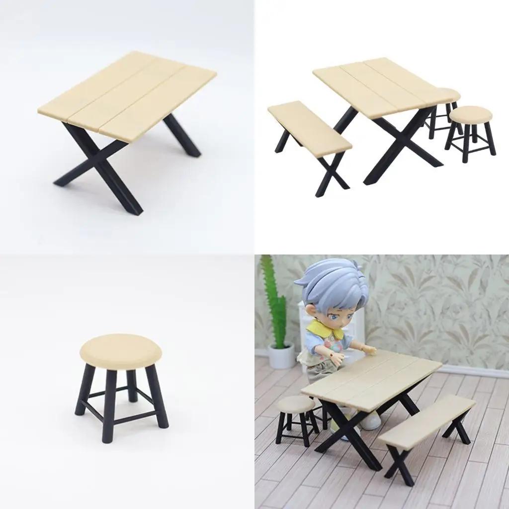 

Camping Scene Furniture Table Chair Dollhouses Display Model Detailed Accessories