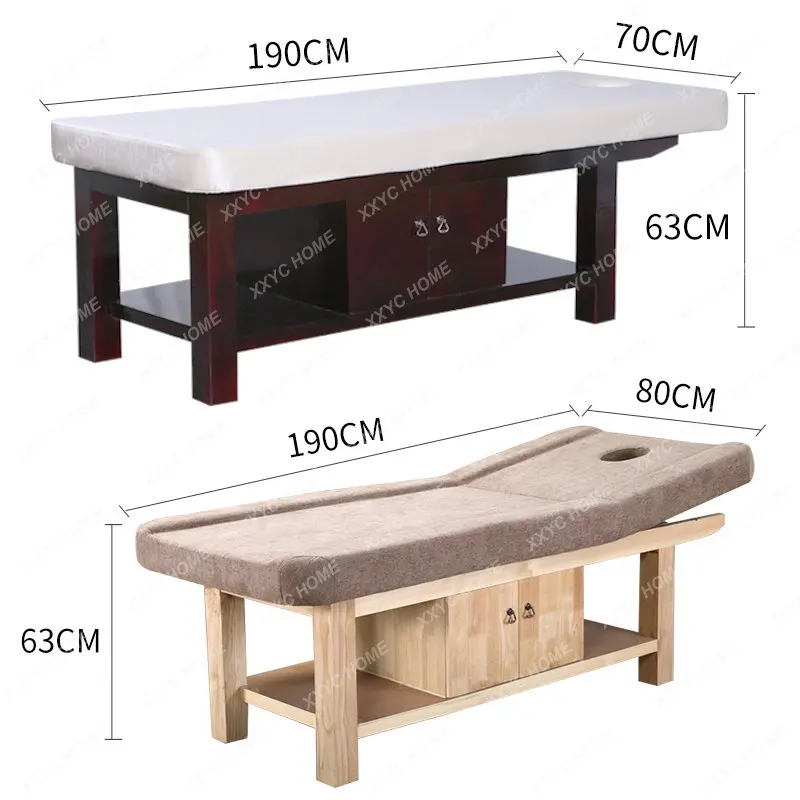 

Beauty Salon Special Solid Wood Facial Bed Household Physiotherapy Bed Body Tattoo Couch Massage Bed Folding Massage Bed