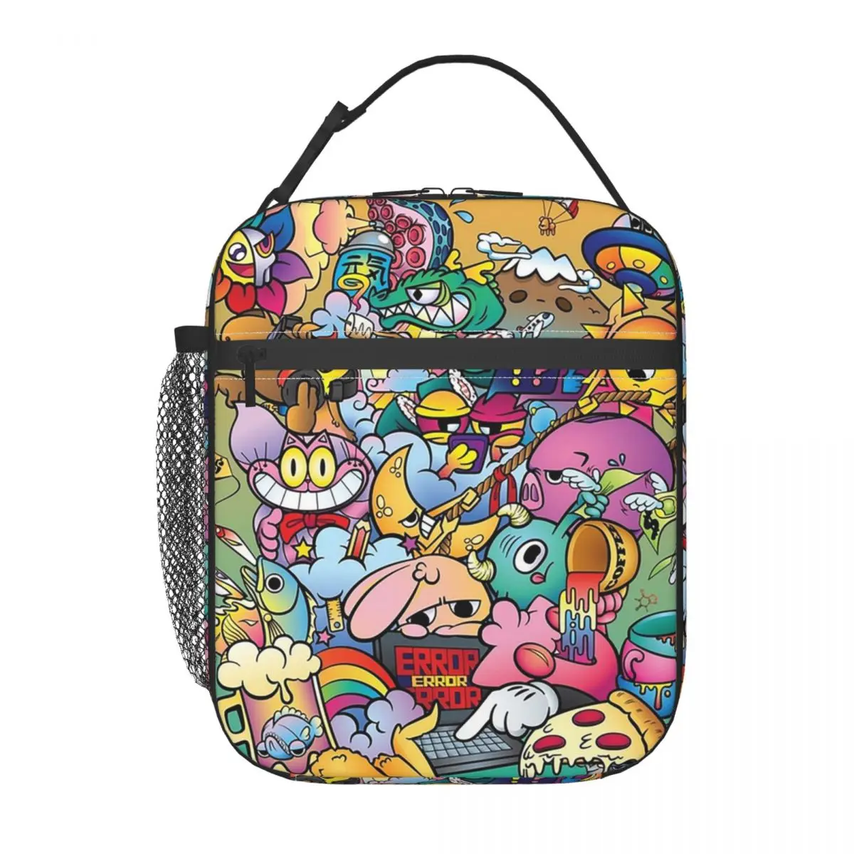 

Things In Life Cute Colorful Vexx Style Doodle Insulated Lunch Bag for Women Children Portable Food Boxes Thermal Lunch Box Tote