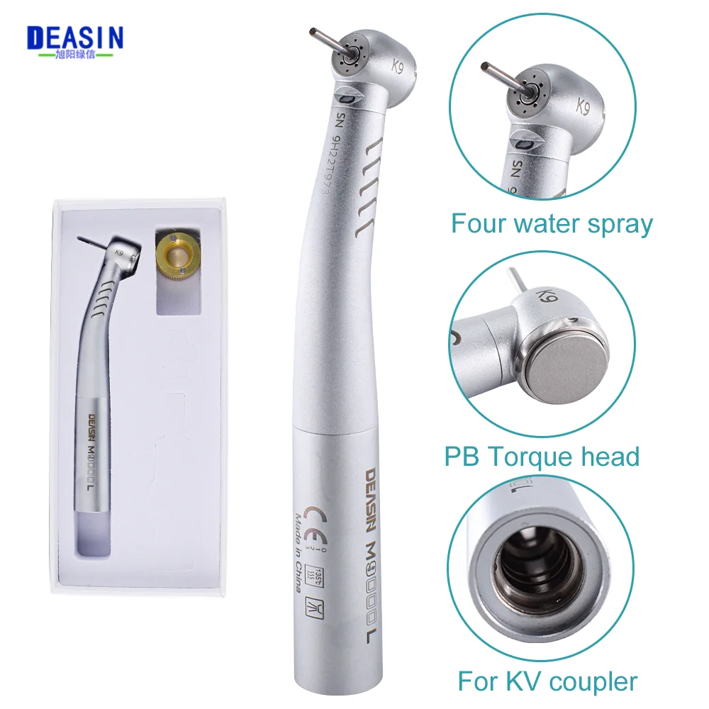 

New Dental M9000L High Speed Handpiece Fiber Optic LED Turbine Handpiece For KAVO Coupler 6 Holes dentistry Material tools