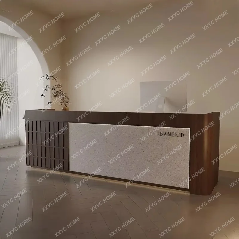 XXNew Chinese Style Luxury Bar Table Cashier Desk Reception Counter for Hotel Restaurant Poker Room