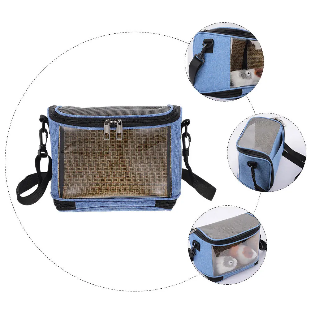 

1Pcs Pet Travel Carrier Spacious Outdoor Bag for Hamster Chinchilla Sugar Glider Rabbit Small Animal Portable Breathable