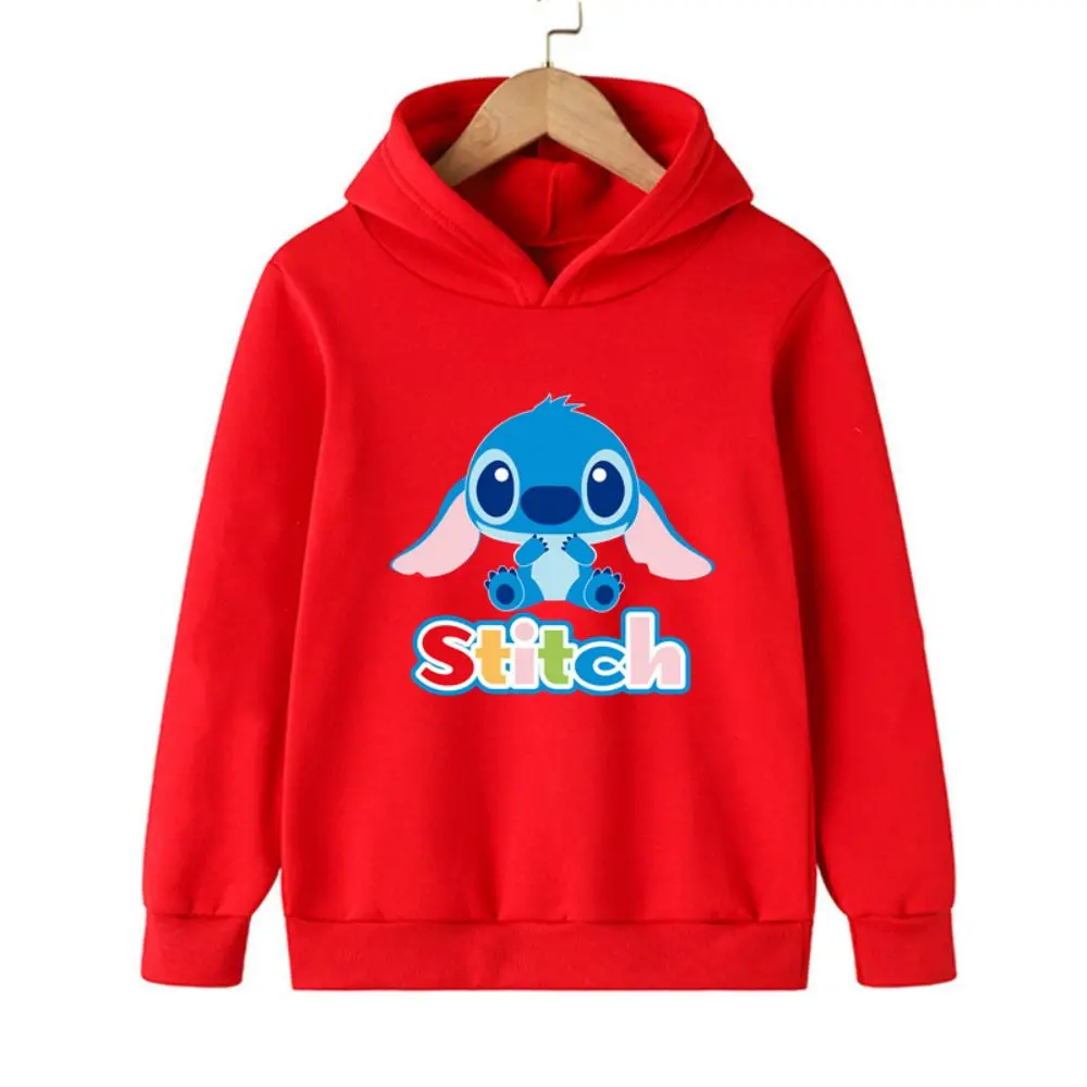 

Children Top 2024 Children's Clothing Hoodie Kids Clothes Girl Winter Lilo Stitch Disney Hoody Hoodies 100-160 Sweatshirt Winter