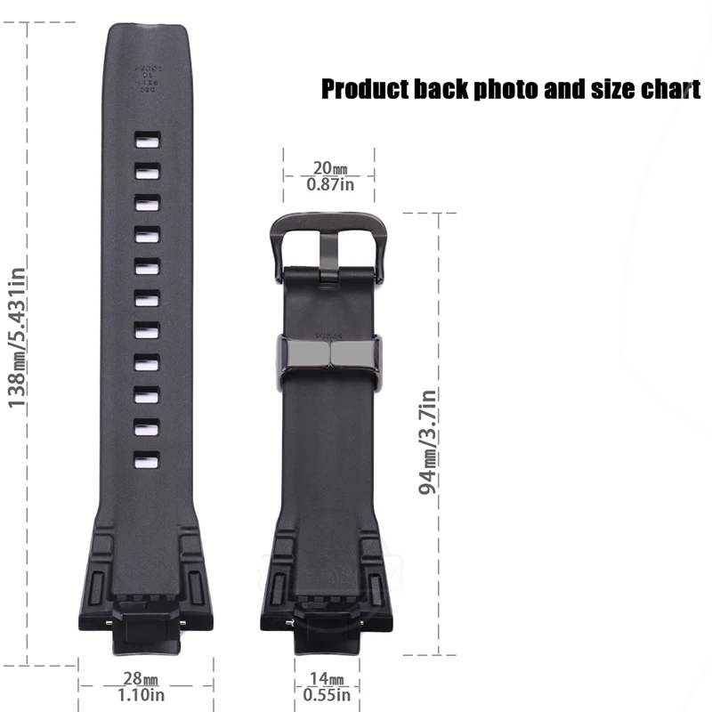 Resin Watch Band for Casio  GST-B400 Series Men Replacement Quick Release Rubber Strap Bracelet Steel Ring Accessories