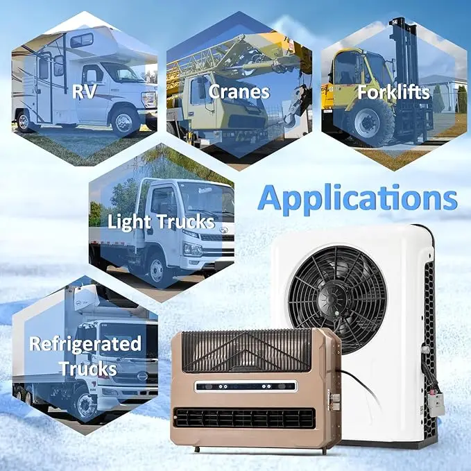 TELCOOL 12V DC air Conditioner Split Type RV air Conditioner Unit Use for Camping Vehicles, Trucks, RVs,Trailers,Excavators,Vans view 6