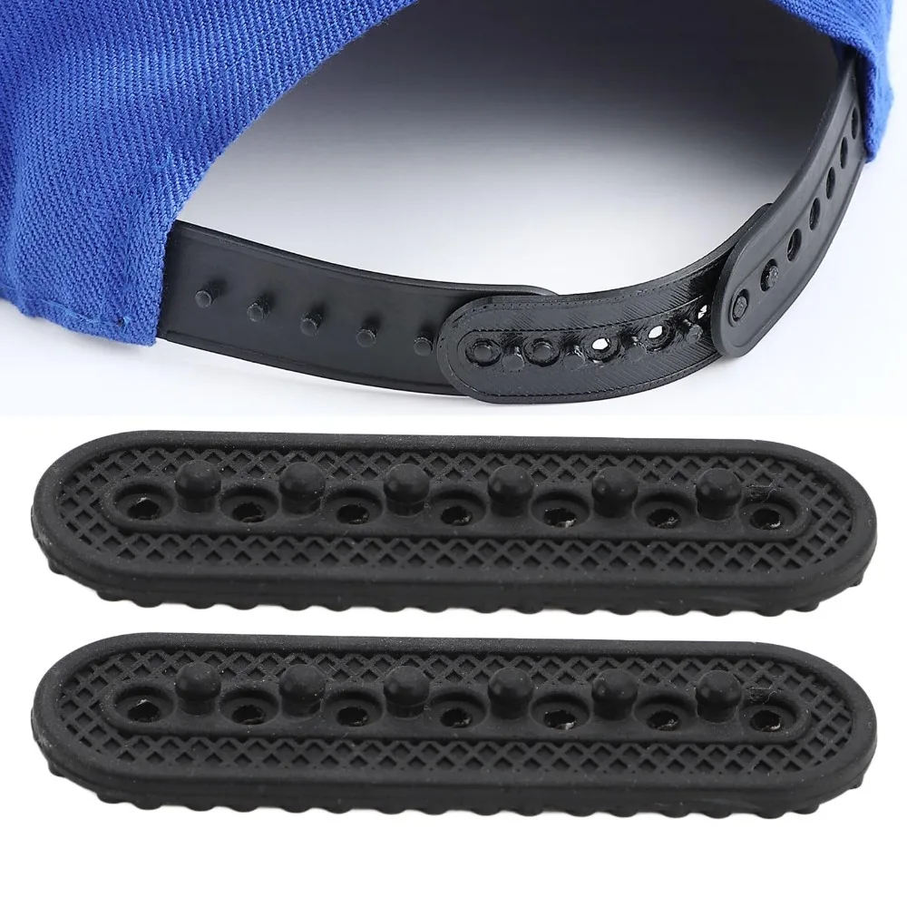 2Pcs Soft silicone material Cap Adjuster Retractable flexible structure Durable wear-resistant Silicone Buckle