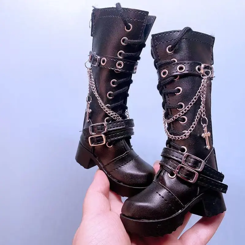 Botas de neve BJD Doll, Botas de trabalho, Botas longas, Sapatos Uniformes Estilo Academia, Sapatos Mary Jane, 45cm