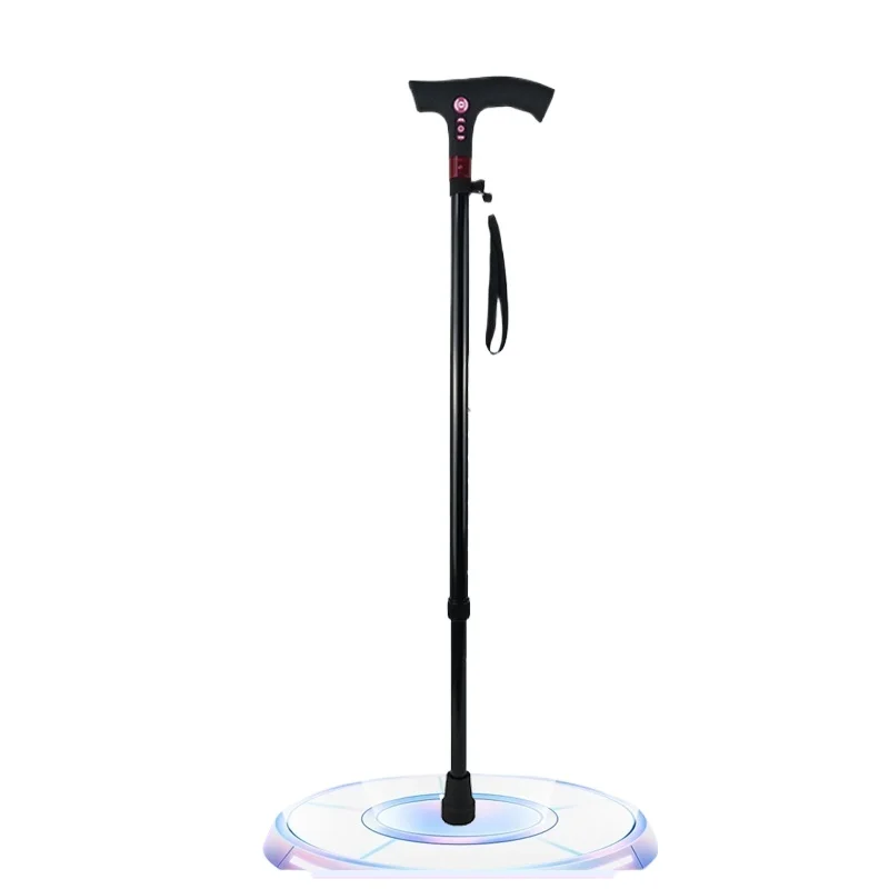 Anti-Fall Smart Walking Stick Cane Call Positioning Anti-Slip Light Radio Automatic Alarm Four-Legged Design App Control