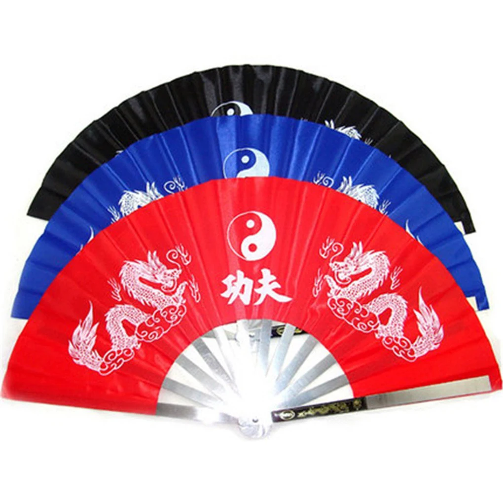 Stainless Steel Self-defense Tai Chi Fan Kung Fu Martial Arts Performance Props Square Dance Mulan Fan