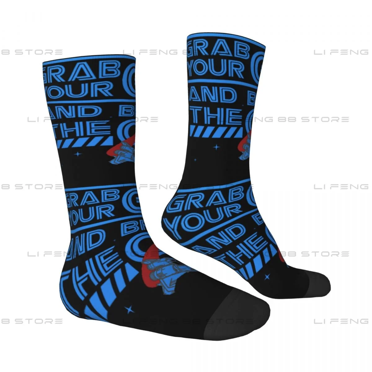 Battlestar Galactica Grab Your Gun And Bring In The Cat Men Women Socks Outdoor Novelty Spring Summer Autumn Winter Stockings