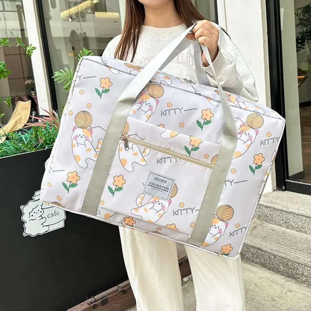 

Oxford Cloth Student Quilt Storage Bag Cartoon Casual Zipper Duffel Bag Large Capacity Foldable Sport Training Bag for Home