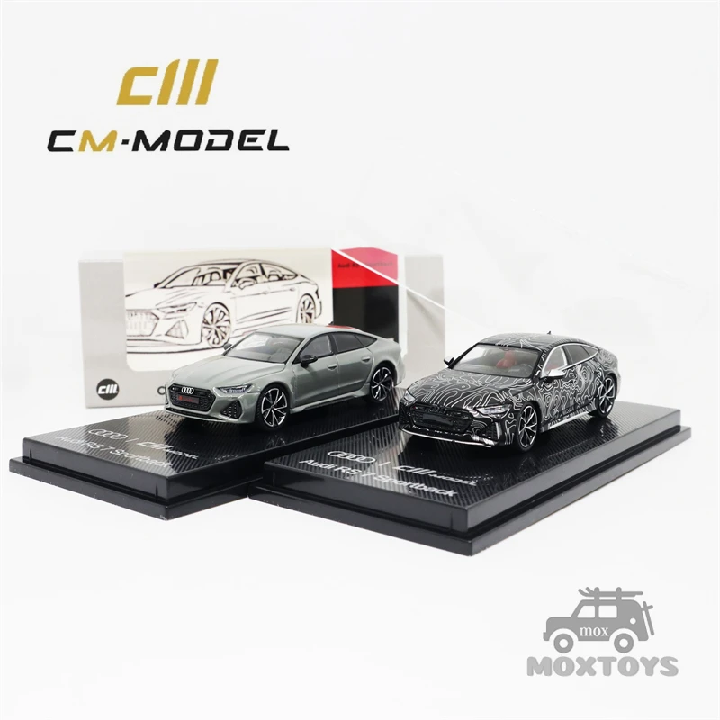 

CM MODEL 1:64 RS7 sportback 2022 Nardo Gray /Matt Black Custom Diecast Model Car