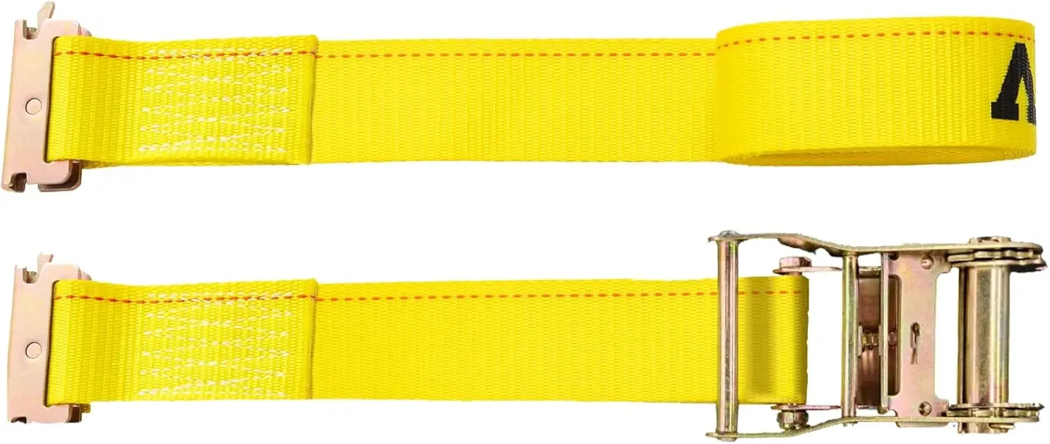 E Track Ratchet Strap, 18PCS 2" x 15' E-Track Straps 4400 LBS Breaking Strength