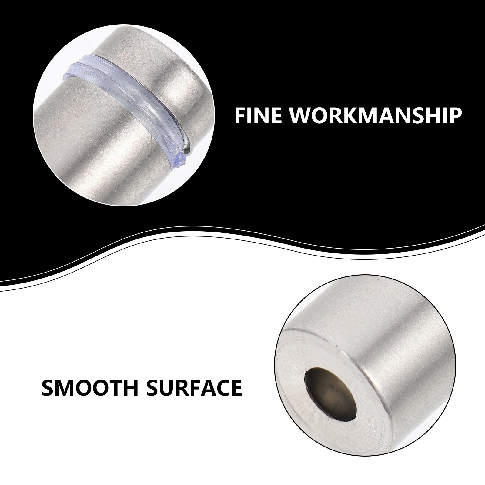 

12Pcs Advertising Sign Standoff Nail Stainless Steel Decorative Glass Nail for Office Shop Home Supermarket Use