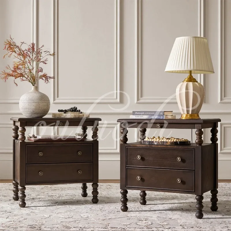 oak bedside table solid wood bedside small cabinetood storage cabinet storage cabinet carved two chest c