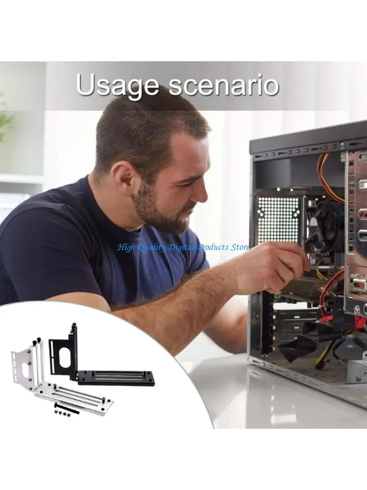 U2JE Metal Card Base For PCIE X16 Slots Aids In Organizing Computer Tower Area