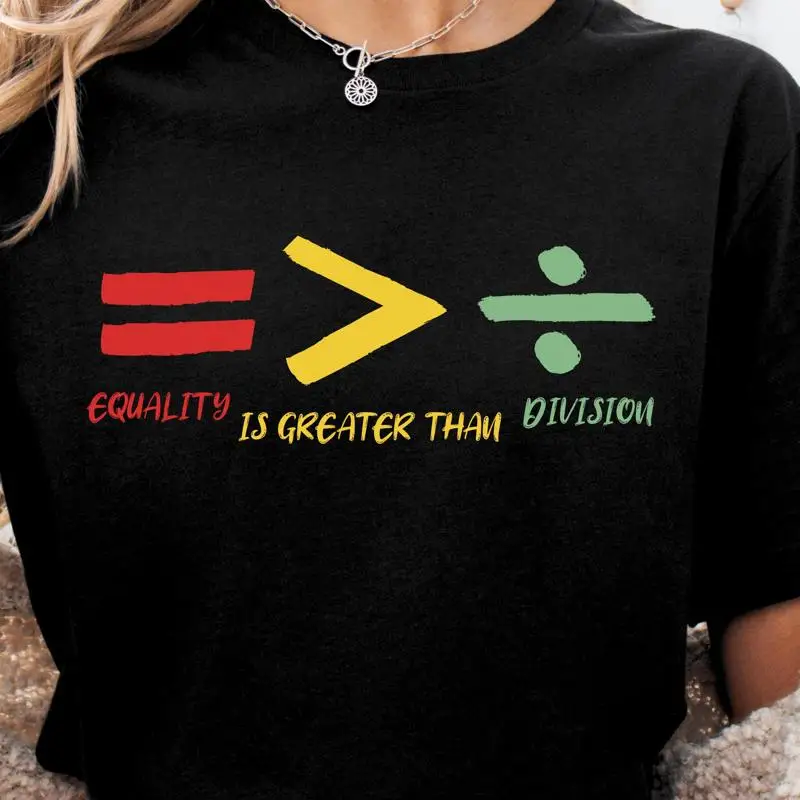 

Футболка «Рывность больше, чем дивиться» для женщин «Социальная справедливость» для истории черного учителя