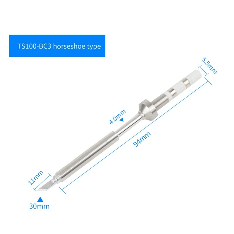 Наконечник для электрического паяльника TS100, наконечник для паяльника с постоянной температурой, наконечник для паяльника в форме подковы, легкая установка