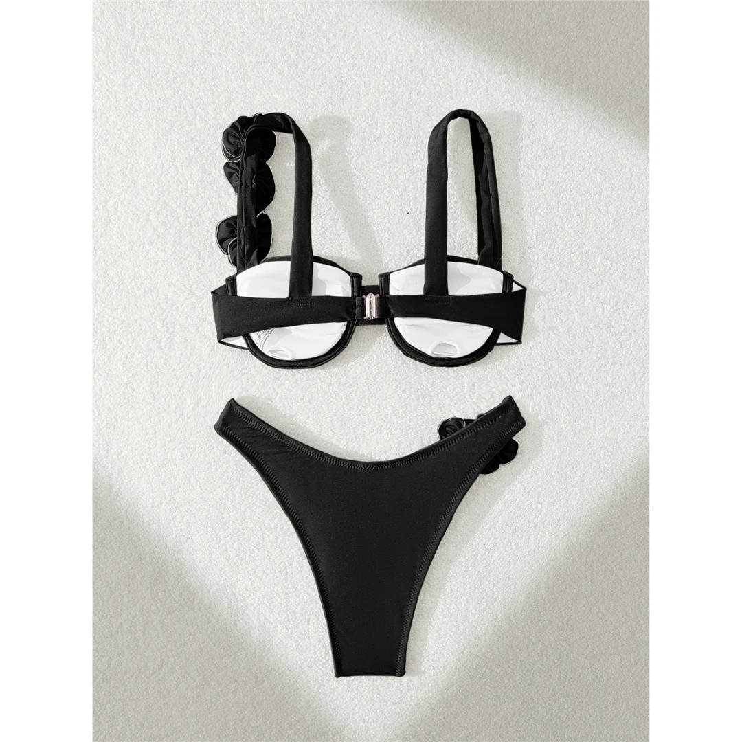 Sexy 3D-Blumen-Bikini mit Bügel, Damen-Badeanzug, zweiteiliges Bikini-Set, brasilianischer Badeanzug, Badebekleidung, Modell V7970. – Detail 7