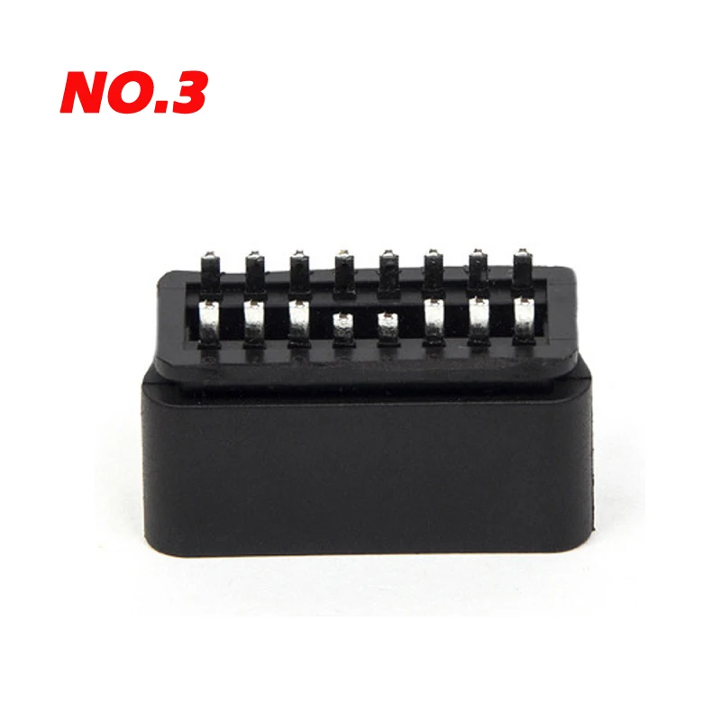 6 Types Car Male Connector OBD2 16pin Connector Gold-plated Curved Needle Male OBD Plug J1962M 16 PIN Adapter Disassembly Tool