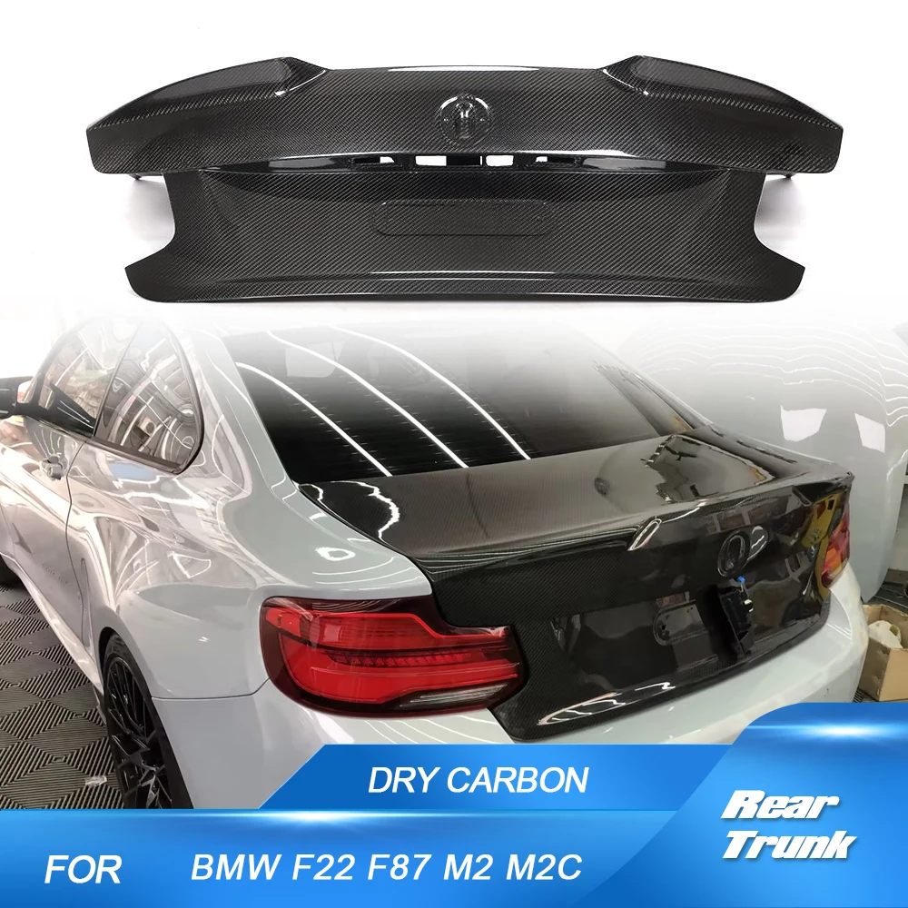 

Prepreg Dry Carbon Fiber Car Trunk For BMW F22 F87 M2 M2C Coupe 2015-2020 Rear Bumper Trunk Lid Tail Spoiler Gate Cover