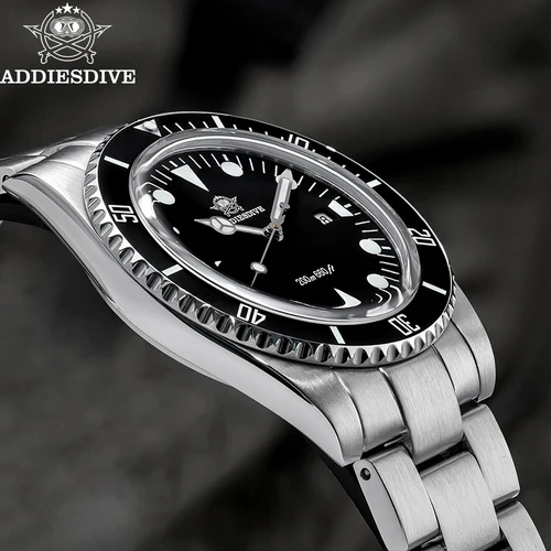 Imagen 2 del producto Reloj analógico de lujo ADDIESDIVE para hombre BGW9, bisel de cerámica luminosa, espejo de burbuja, reloj de buceo de cristal, relojes de cuarzo de 200m AD2068