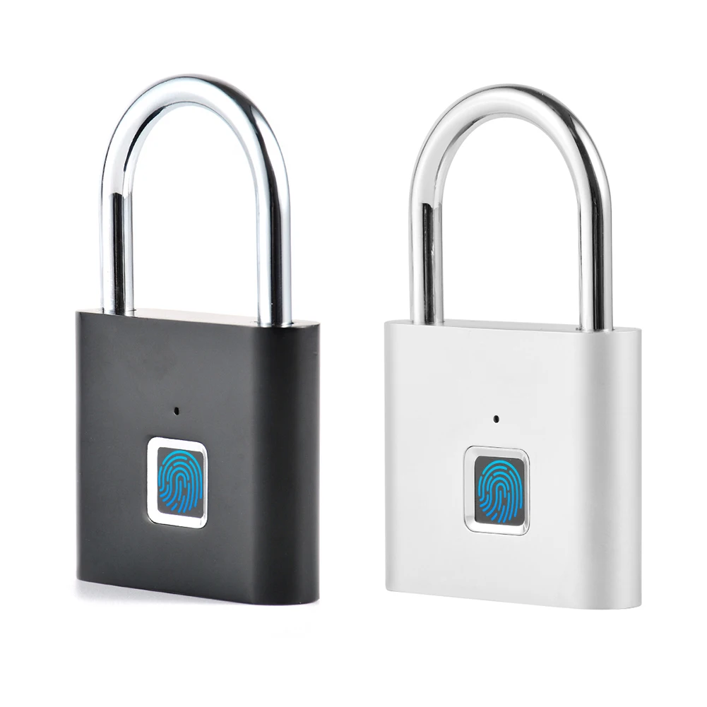 Smart Home Fingerprint Lock Fingerprint Padlock Door Lock Waterproof Keyless USB Rechargeable House Locker