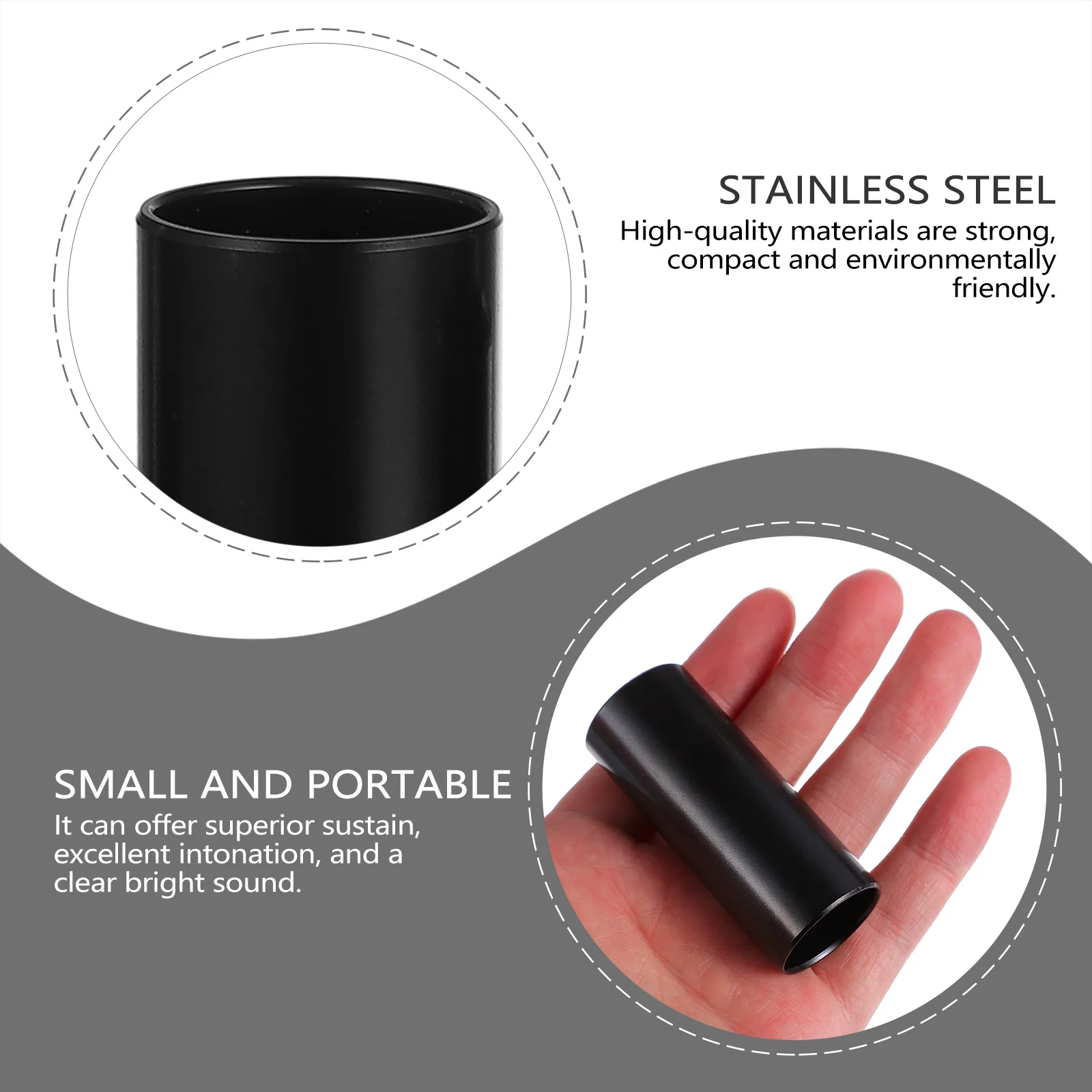 

/Set Slide Bar Finger Cover Professional Metal Slides Portable Guitar Accessories For Electric Wood Guitar Slide Bar Finger