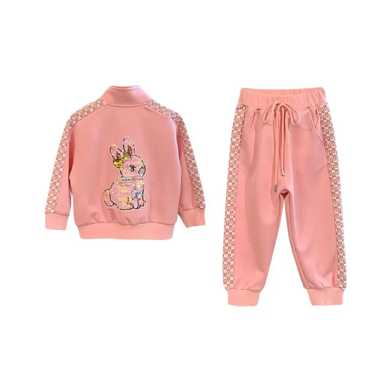 2022 Girls Autumn Clothes Set Sport Set Long Sleeve Jacket and Long Pants Fashion Falll Clothes Toddler Girl Outfits 2-12 y