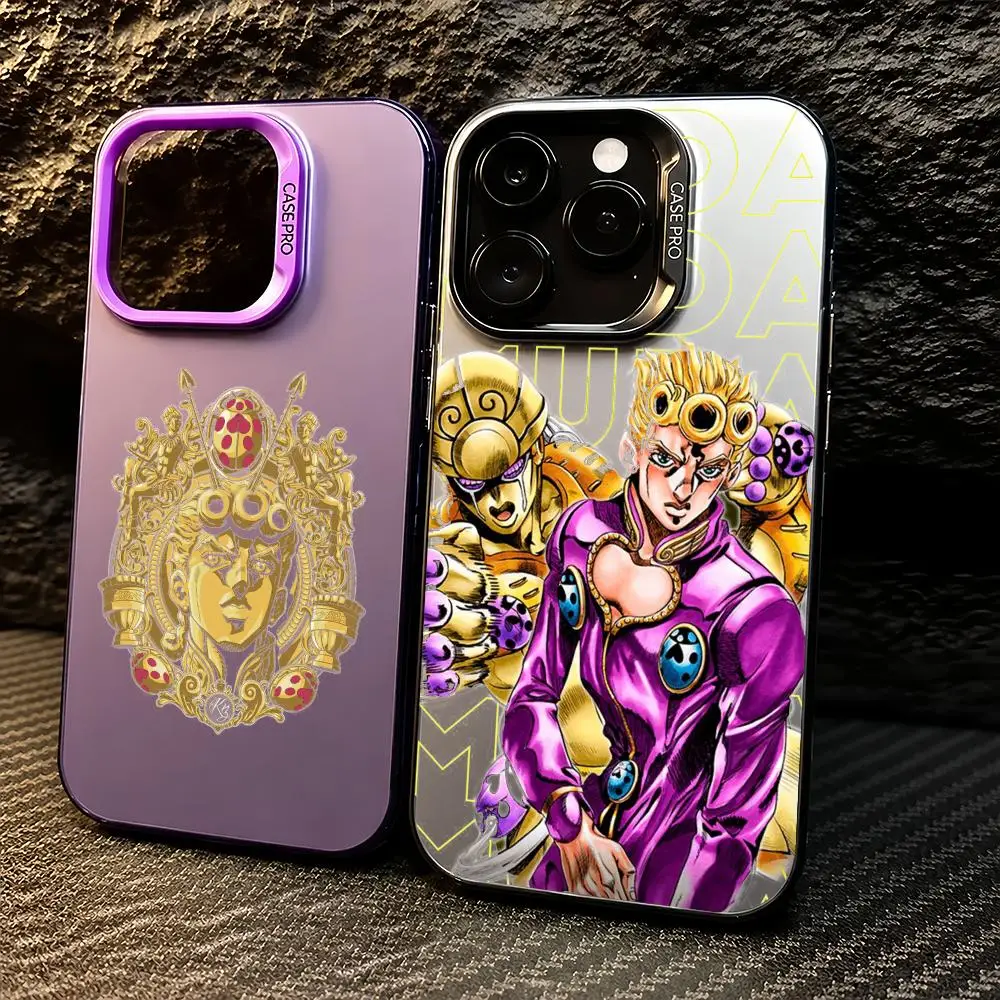Capa de Celular MUDA Text Stand Dual Art Giorno para iPhone 11/12/13/14/15/16/17 Pro Max, Capa TPU Aurora Antichoque Fina e Elegante