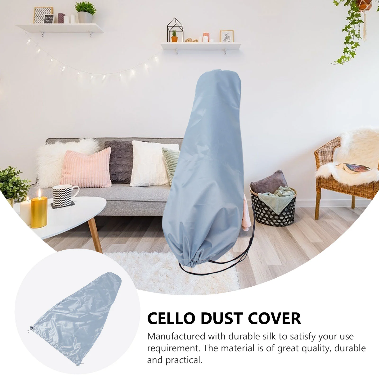 Durable Silk Cloth Cello Cover Supple Material Protective Music Accessory Delicate Dirt Resistant COVER Cello Hood Violin Parts