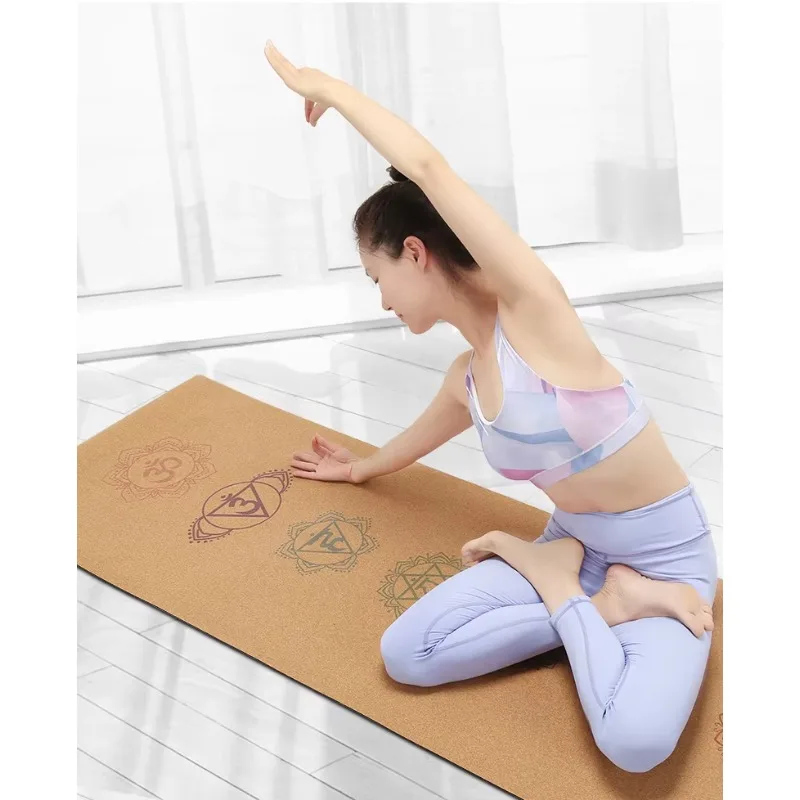 1-5 مم صديقة للبيئة الفلين TPE اليوغا حصيرة المعاد تدويرها عدم الانزلاق المطبوعة اللياقة البدنية حصيرة