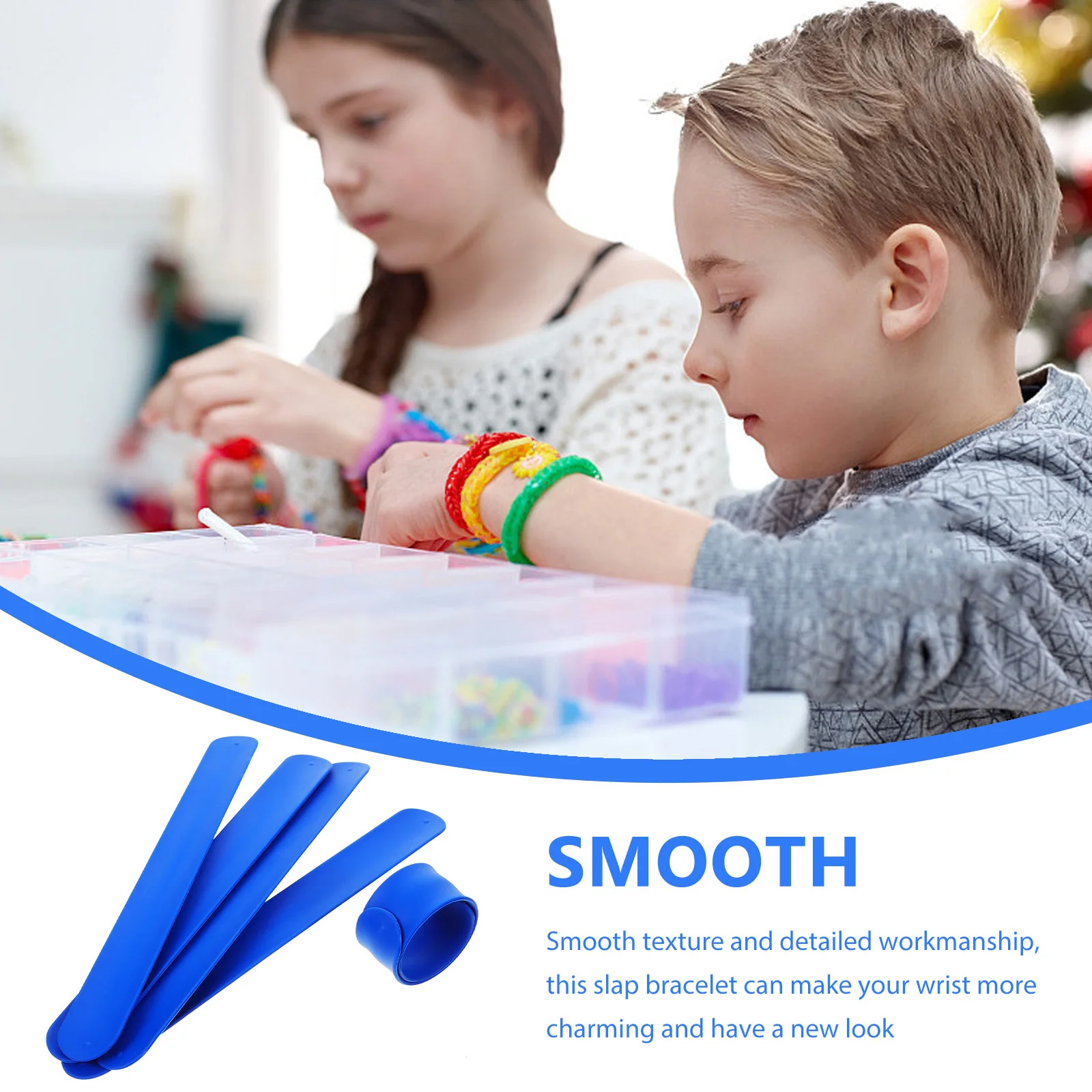 5 Stück Silikon-Schlagarmbänder für glatte Textur, Partygeschenke, lustige Armbänder, Geschenkidee, Geburtstag, Tanz, Festival