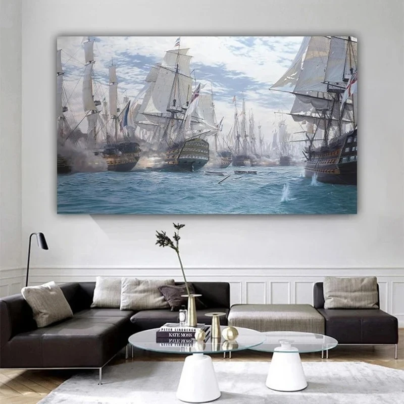 Sailing Warships Posters ,Pirate Ships Canvas Painting Print  Wall Art Painting,Home Decor Office Decor Cuadros Unframed