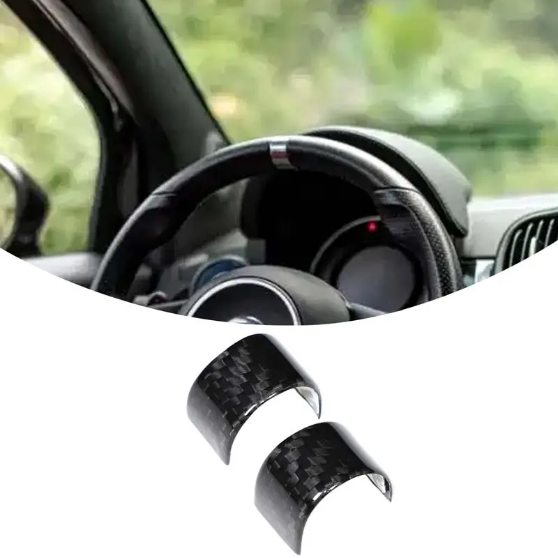 

For Abarth 595 695 2017+ Real carbon fiber car steering wheel back to the original standard car interior accessories