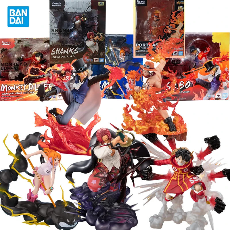 

Bandai Genuine Luffy Ace Nami Sabo Shanks Super Robot Wars Figuarts ZERO ONE PIECE EXTRA BATTLE Anime Peripheral for Collectors
