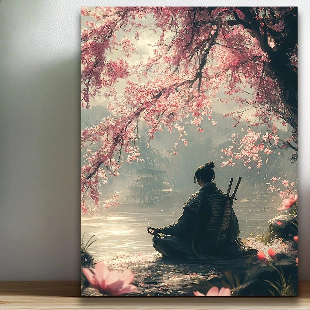 

Cherry Blossoms and Samurai 500/1000/1200/2000 PCS Jigsaw Puzzles DIY Family Activity Relaxing Games for Room Home Decor Gift