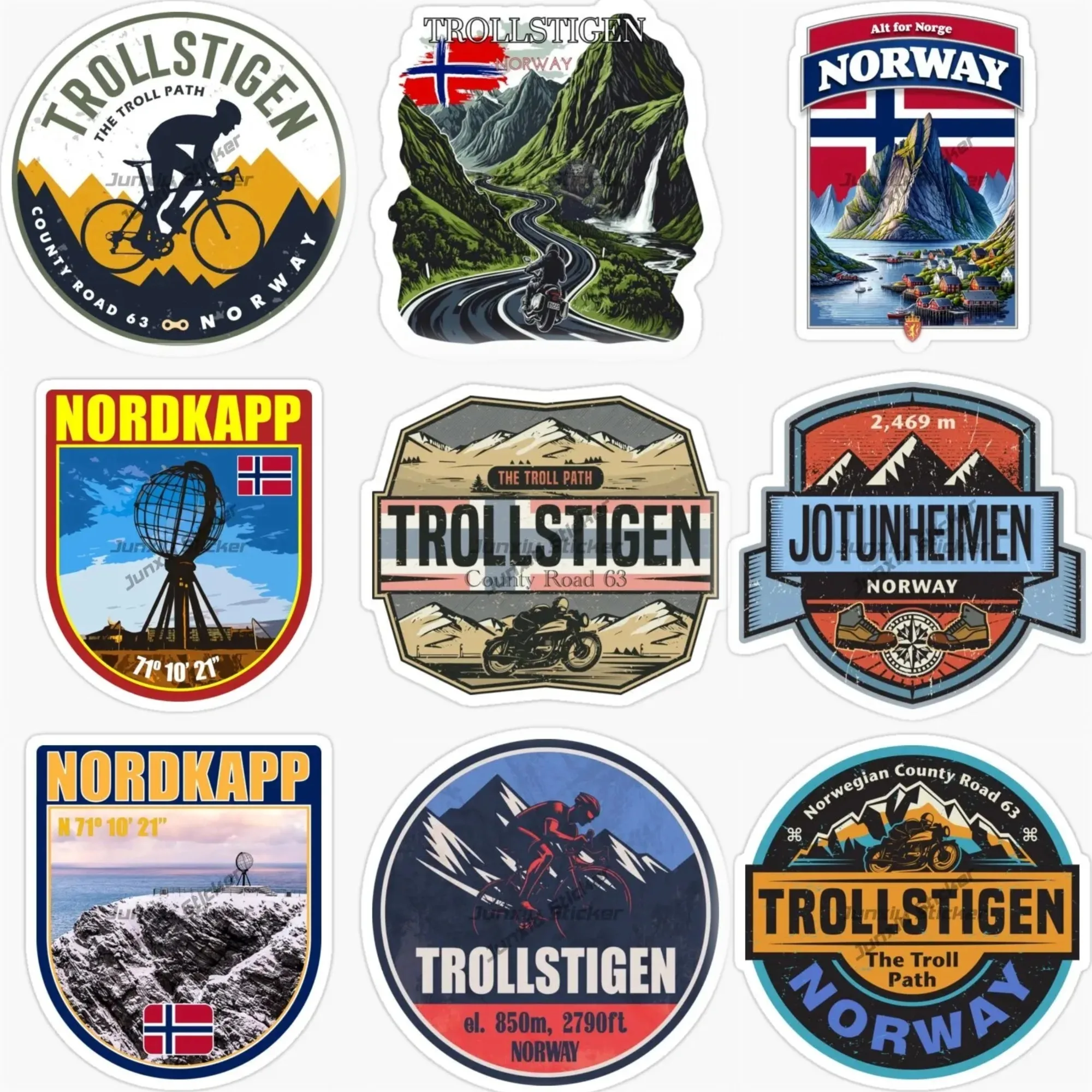 

Norway Fjord Scenic Travel Vinyl Sticker Car Decal For Bergen Tromso Geiranger Nordkapp Scratch Resistant Outdoor Accessories