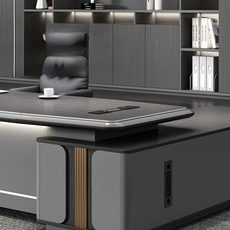 L Shape Storage Executive Desk Designer Computer Bureaux Table Computer Desks Workstation Modern Mesa Escriotorio Home Office